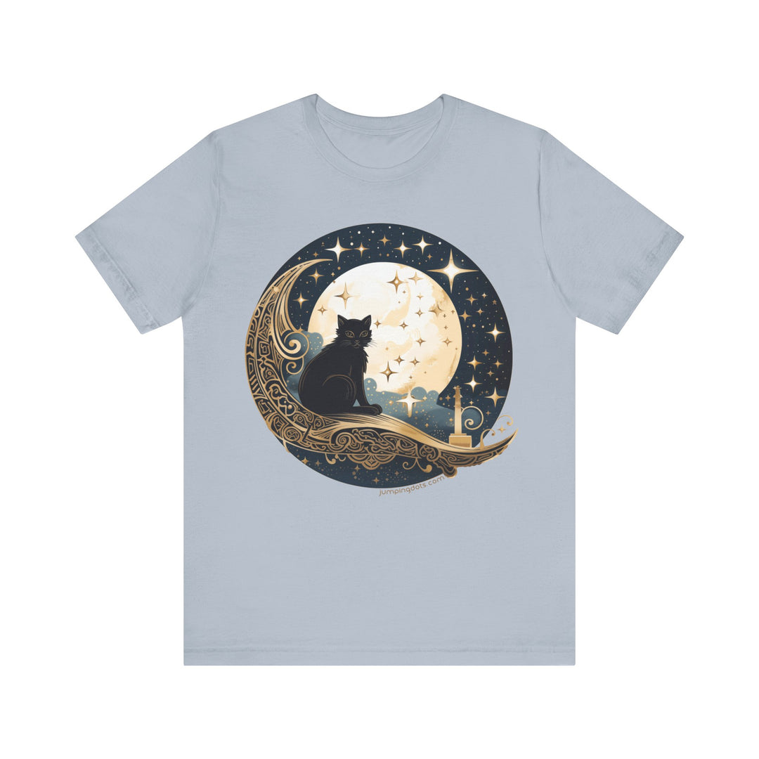 Moonlit Mystic Cat T-Shirt - T-Shirt - JumpingDots