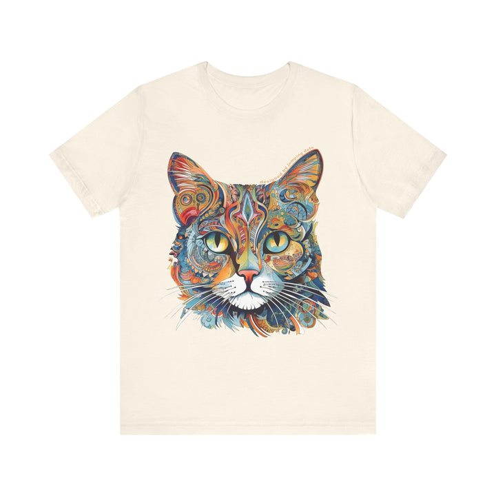 Cute Abstract Art Cat T-Shirt - T-Shirt - JumpingDots