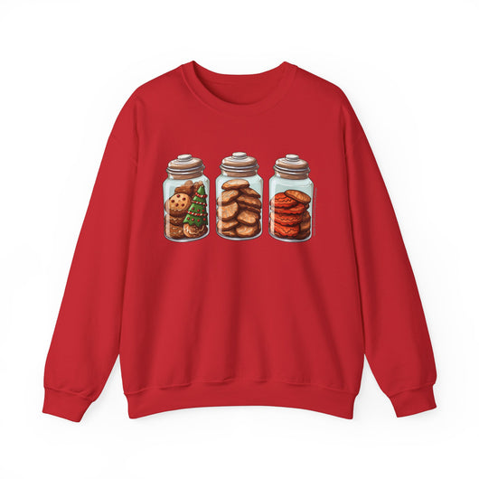 Cute Christmas Cookie In A Jar Sweatshirt - Sweatshirt - JumpingDots