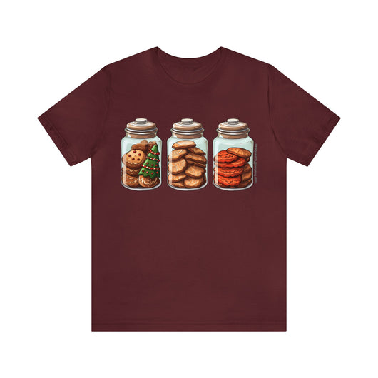 Cute Christmas Cookie In A Jar T-Shirt - T-Shirt - JumpingDots