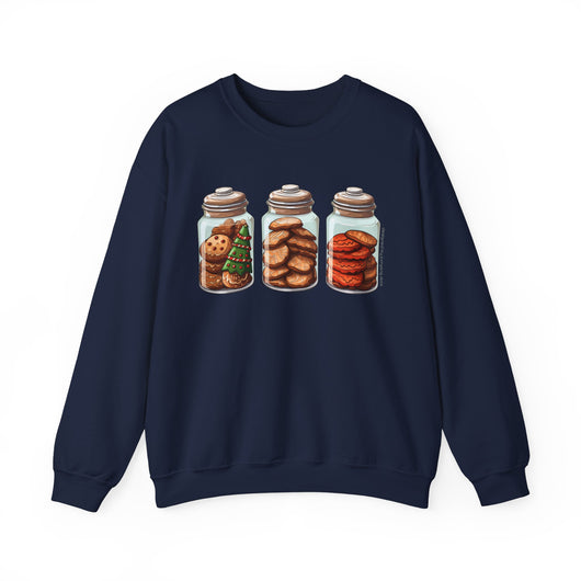 Cute Christmas Cookie In A Jar Sweatshirt - Sweatshirt - JumpingDots