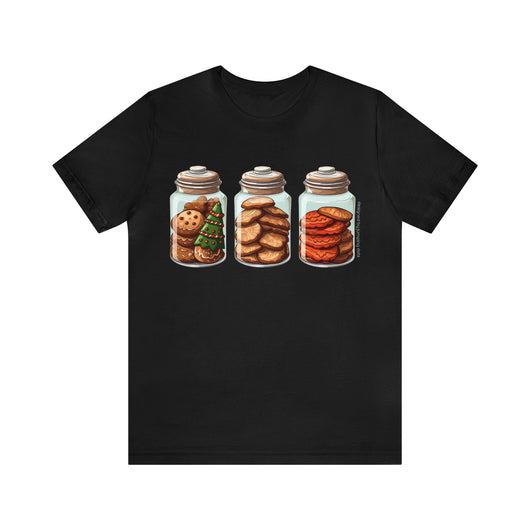 Cute Christmas Cookie In A Jar T-Shirt - T-Shirt - JumpingDots