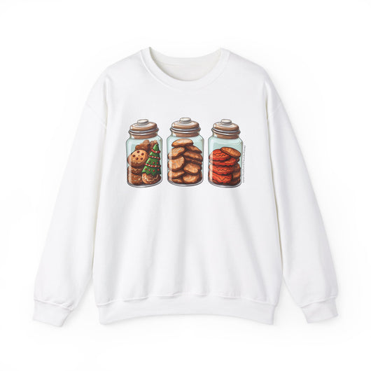 Cute Christmas Cookie In A Jar Sweatshirt - Sweatshirt - JumpingDots