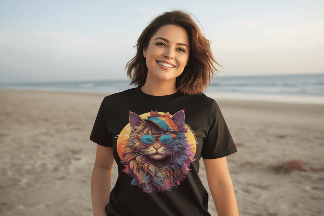 Hippie Kitty Cat T-Shirt - T-Shirt - JumpingDots