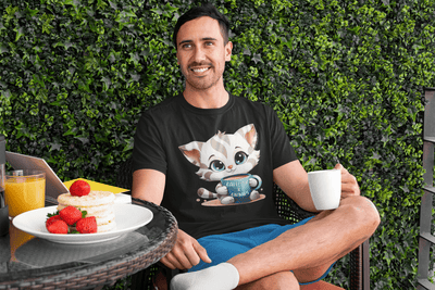Caffeine & Catnaps Cat T-Shirt - T-Shirt - JumpingDots