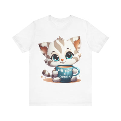 Caffeine & Catnaps Cat T-Shirt - T-Shirt - JumpingDots