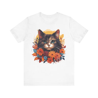Summer Petals & Purr T-Shirt - T-Shirt - JumpingDots