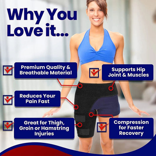 Adjustable Hip & Thigh Compression Sleeve Wrap - JumpingDots