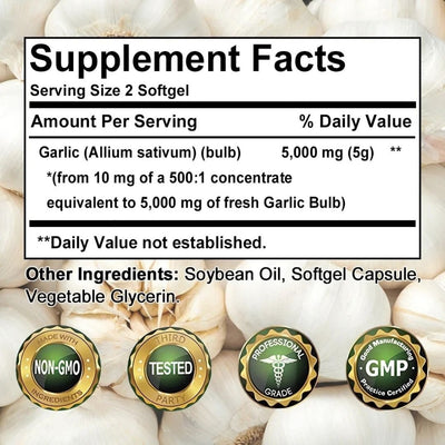 Garlic Oil Extract Softgel Capsules - JumpingDots