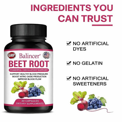 Natural Beetroot Extract Capsules for Daily Wellness - JumpingDots