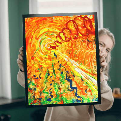 Energy Activated Art Decor on the Poster - Poster - JumpingDots