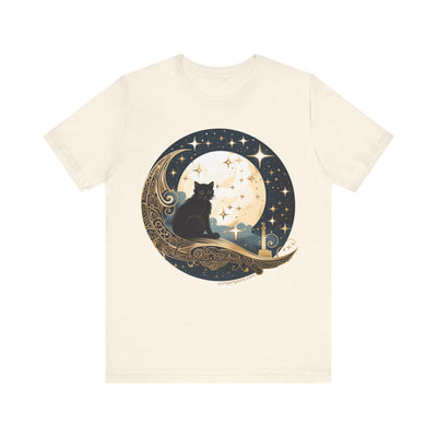 Moonlit Mystic Cat T-Shirt - T-Shirt - JumpingDots