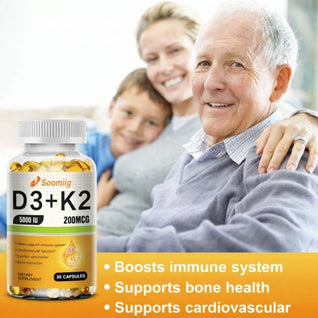Vitamin D3 + K2 MK-7 Daily Wellness Capsules