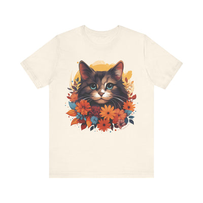 Summer Petals & Purr T-Shirt - T-Shirt - JumpingDots