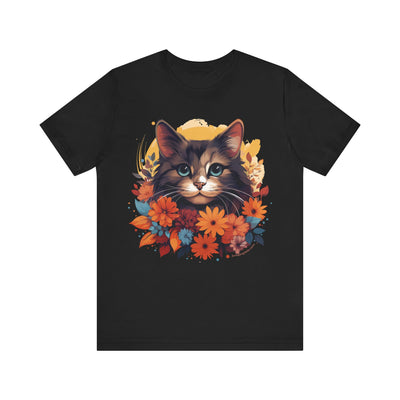 Summer Petals & Purr T-Shirt - T-Shirt - JumpingDots