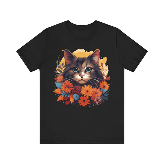 Summer Petals & Purr T-Shirt - T-Shirt - JumpingDots