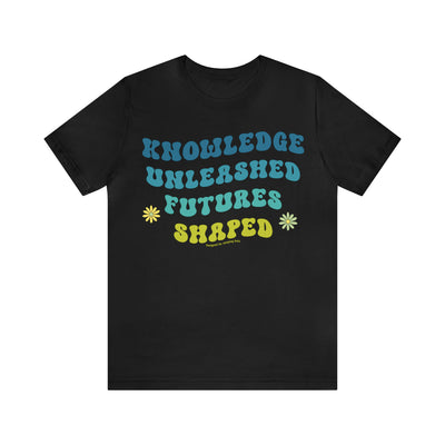 Knowledge Unleashed Futures Shaped T-Shirt - T-Shirt - JumpingDots