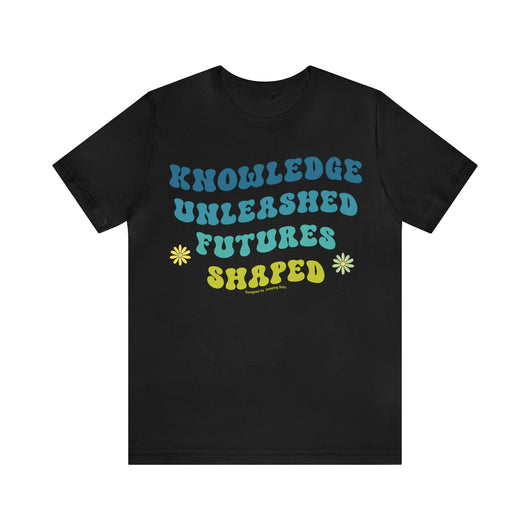 Knowledge Unleashed Futures Shaped T-Shirt - T-Shirt - JumpingDots
