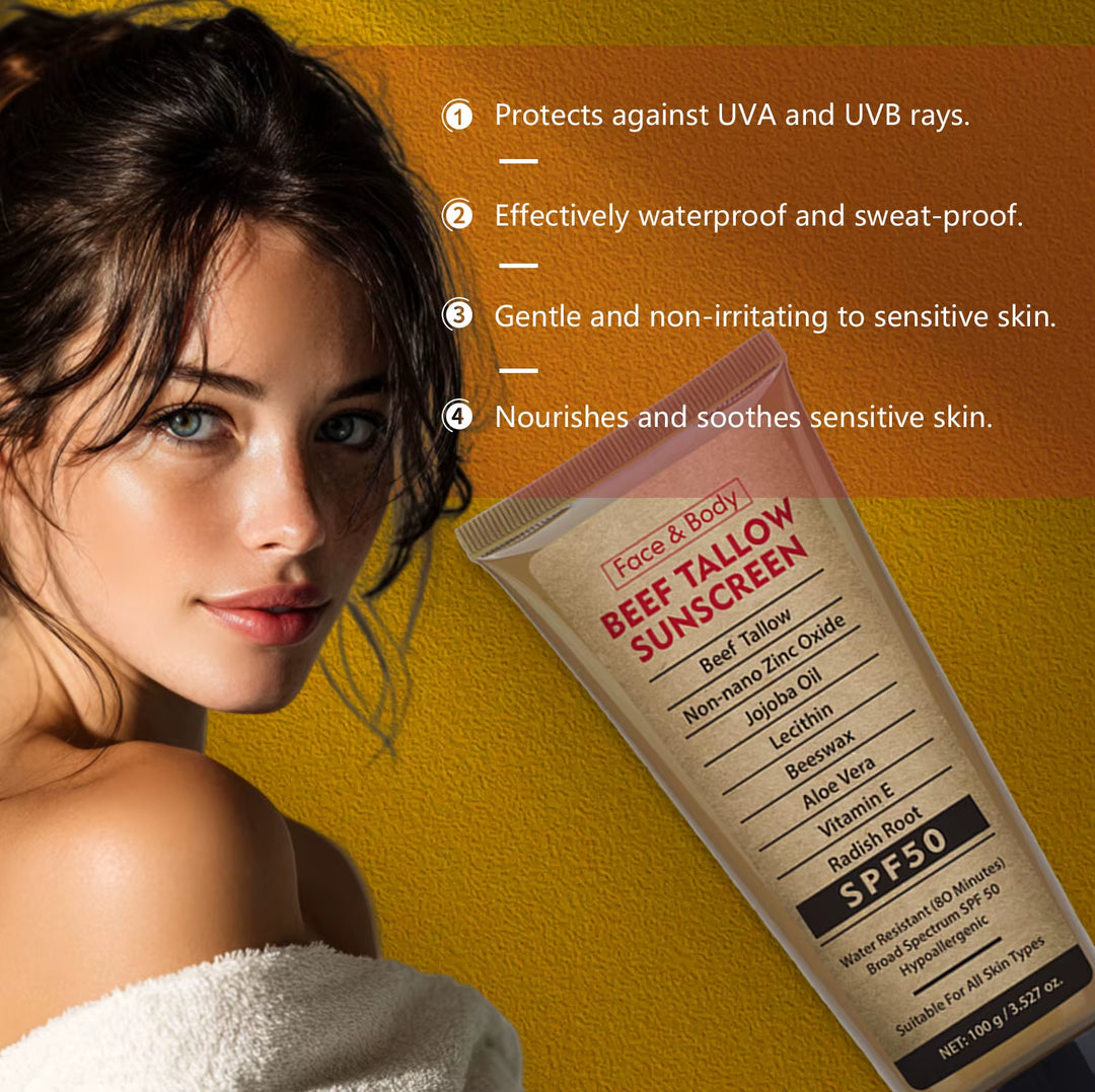 Organic Grass - Fed Beef Tallow Sunscreen SPF50 - JumpingDots