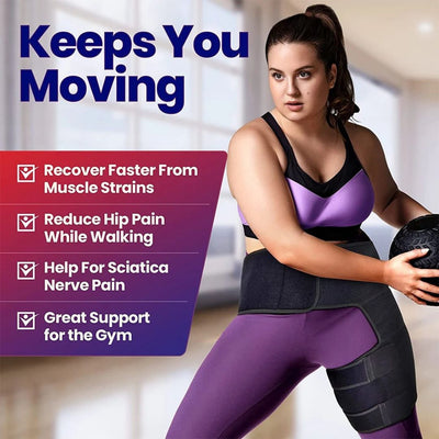 Adjustable Hip & Thigh Compression Sleeve Wrap - JumpingDots