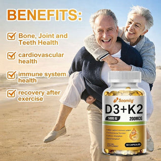 Vitamin D3 + K2 MK-7 Daily Wellness Capsules