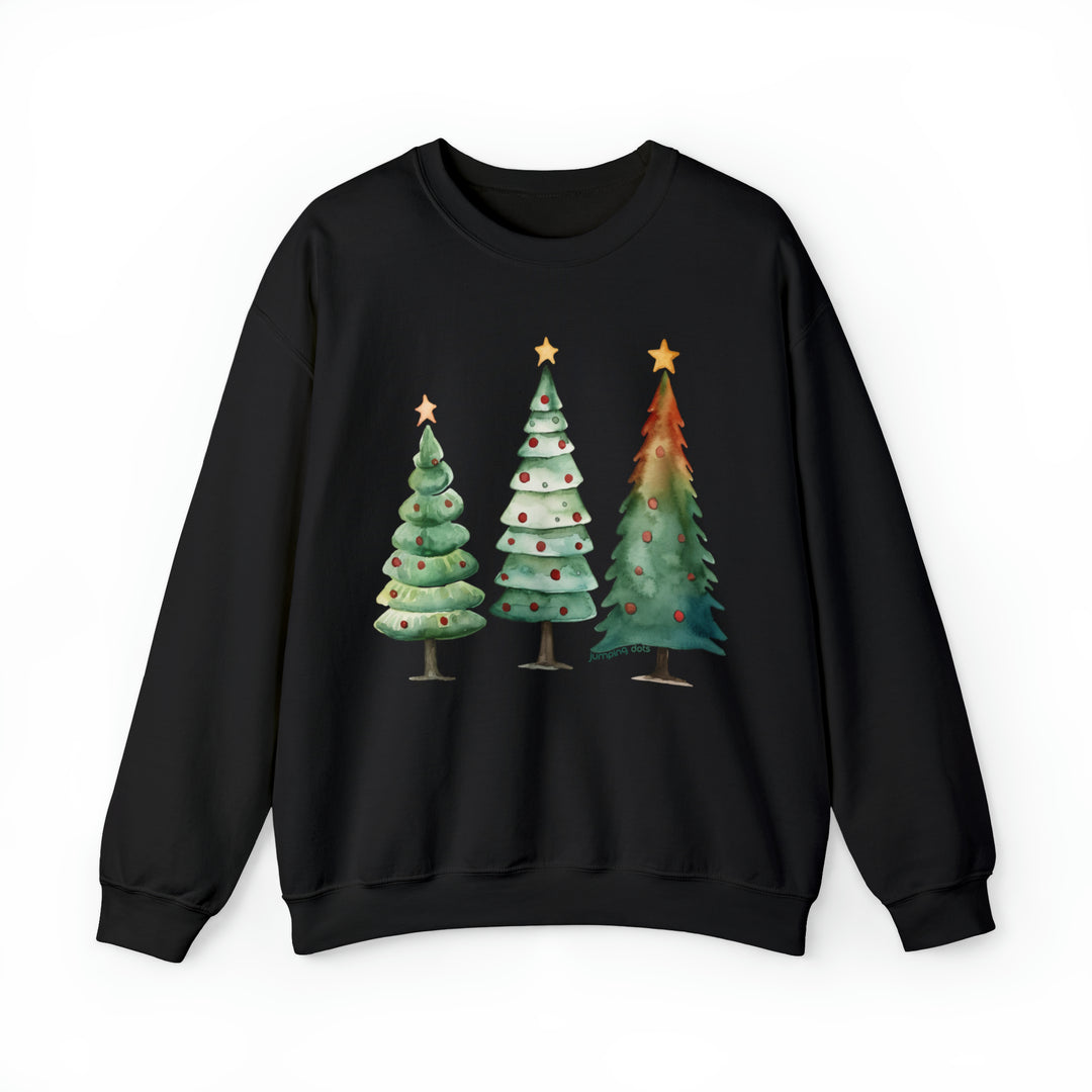 Festive Christmas Tree Sweatshirt Perfect Winter Long Sleeve, Holiday Sweater & New Years T-Shirt - Sweatshirt - JumpingDots