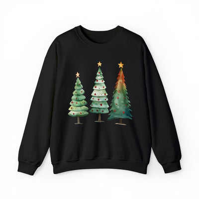 Festive Christmas Tree Sweatshirt Perfect Winter Long Sleeve, Holiday Sweater & New Years T-Shirt - Sweatshirt - JumpingDots