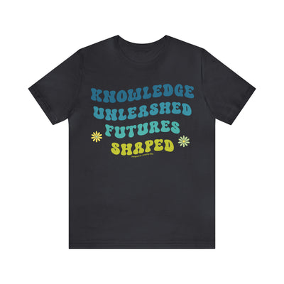 Knowledge Unleashed Futures Shaped T-Shirt - T-Shirt - JumpingDots