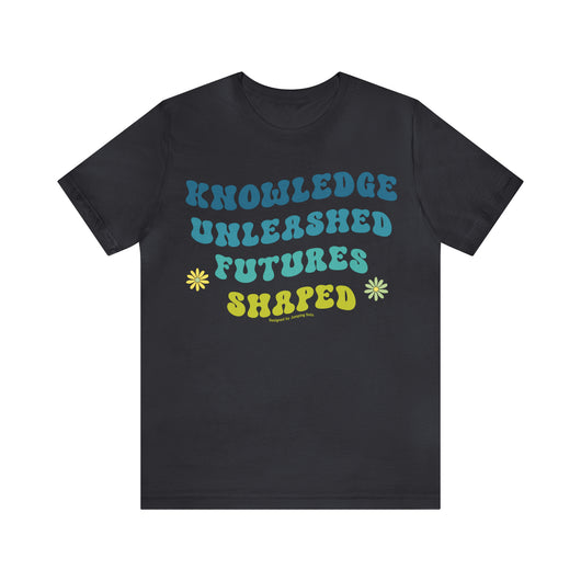 Knowledge Unleashed Futures Shaped T-Shirt - T-Shirt - JumpingDots