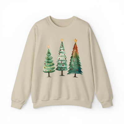 Festive Christmas Tree Sweatshirt Perfect Winter Long Sleeve, Holiday Sweater & New Years T-Shirt - Sweatshirt - JumpingDots