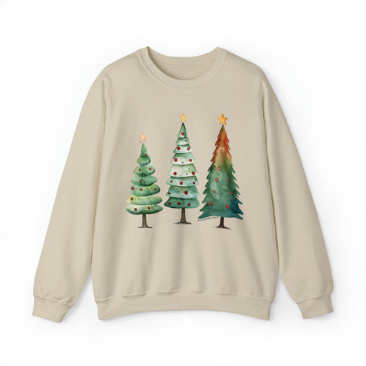 Festive Christmas Tree Sweatshirt Perfect Winter Long Sleeve, Holiday Sweater & New Years T-Shirt - Sweatshirt - JumpingDots