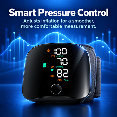 Rechargeable Digital Wrist Blood Pressure & Heart Rate Monitor
