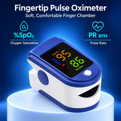 Fingertip Pulse Oximeter with LED Display