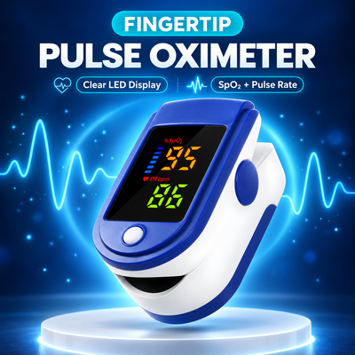 Fingertip Pulse Oximeter with LED Display
