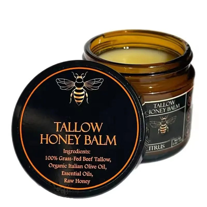 Organic Grass - Fed Beef Tallow Balm with Raw Honey - JumpingDots