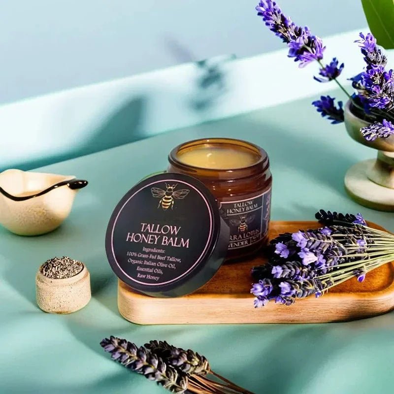 Organic Grass - Fed Beef Tallow Balm with Raw Honey - JumpingDots