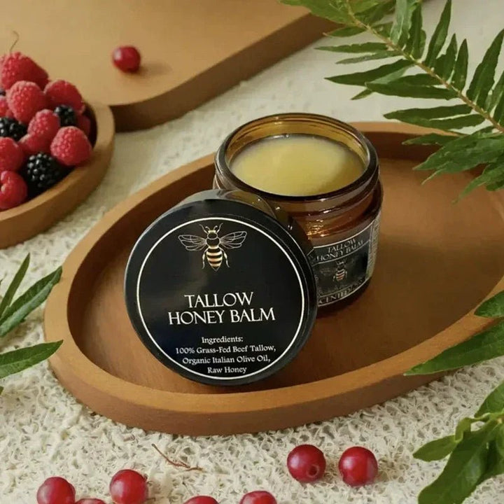 Organic Grass - Fed Beef Tallow Balm with Raw Honey - JumpingDots