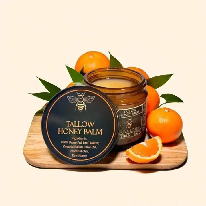 Organic Grass - Fed Beef Tallow Balm with Raw Honey - JumpingDots
