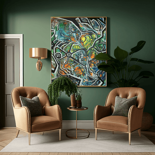 Life Spindles Series II - Sacred Geometry Odyssey on the Poster - Poster - JumpingDots