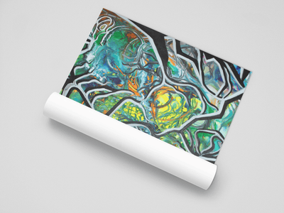 Life Spindles Series II - Sacred Geometry Odyssey on the Poster - Poster - JumpingDots