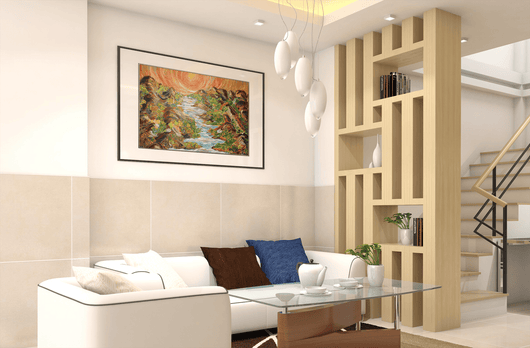 Golden Paradise- Rolling Hills under the Ethereal Sun on the Poster - Poster - JumpingDots