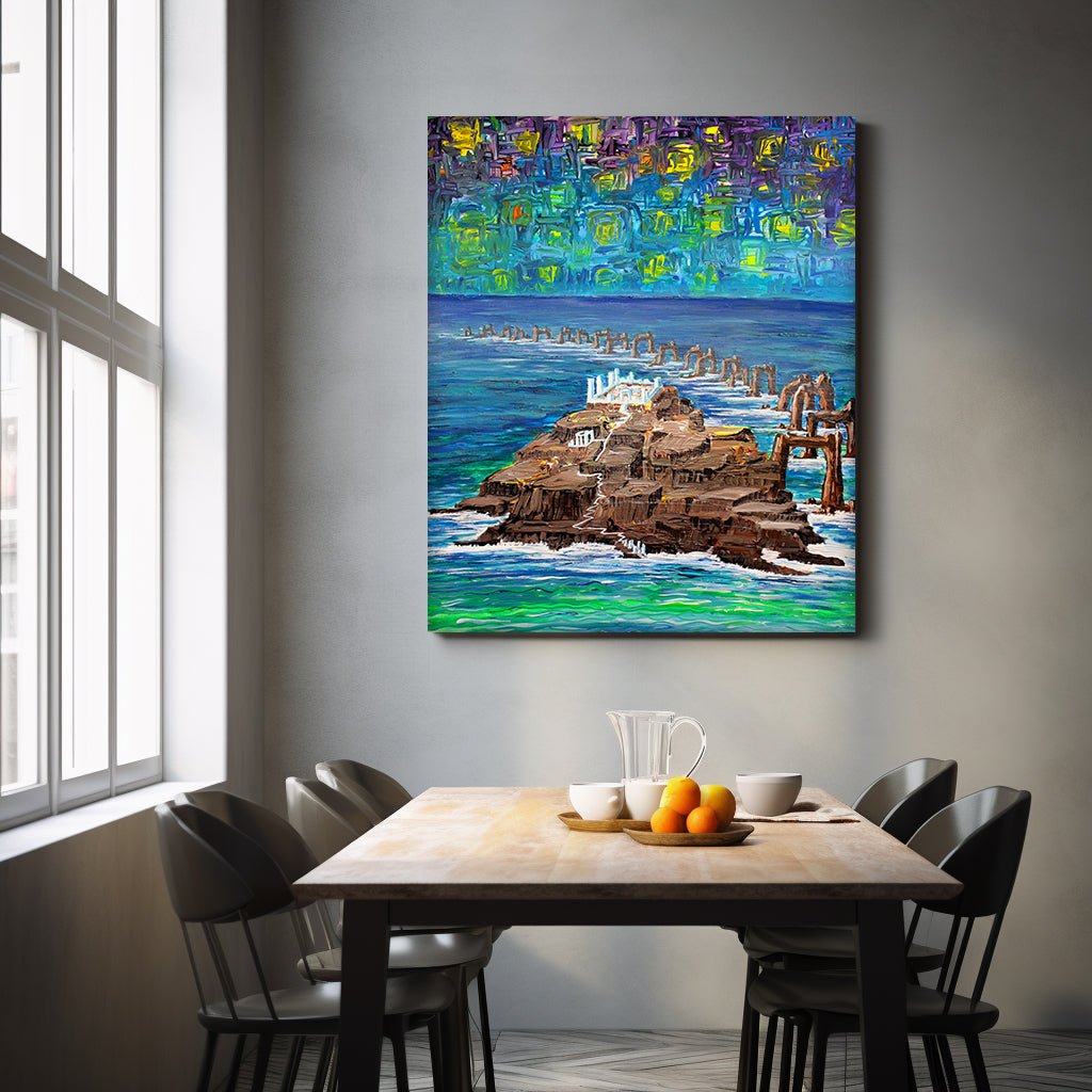 Calm Sea and Mysterious Sky Painting on Canvas - Canvas - JumpingDots
