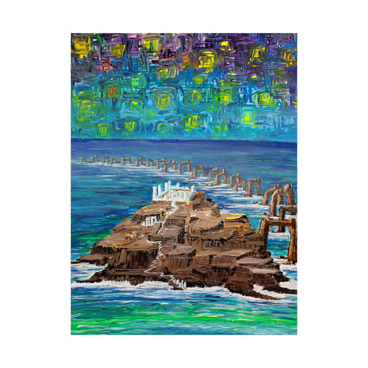 Calm Sea and Mysterious Sky on the Poster - Poster - JumpingDots