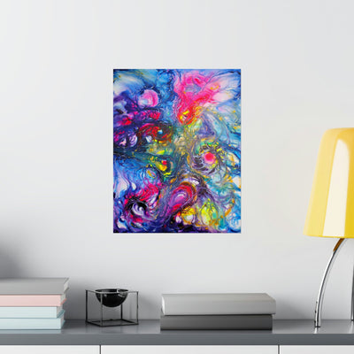 Ethereal Burst of Soul Energy on the Poster - Poster - JumpingDots