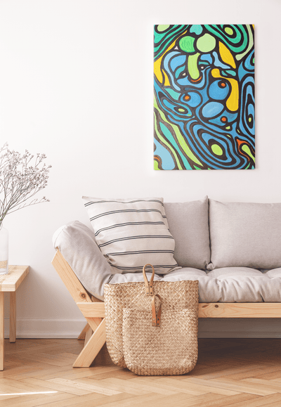 Celestial Beauty of Abstract Gaia and Uranus on the Poster - Poster - JumpingDots