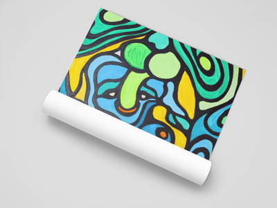 Celestial Beauty of Abstract Gaia and Uranus on the Poster - Poster - JumpingDots