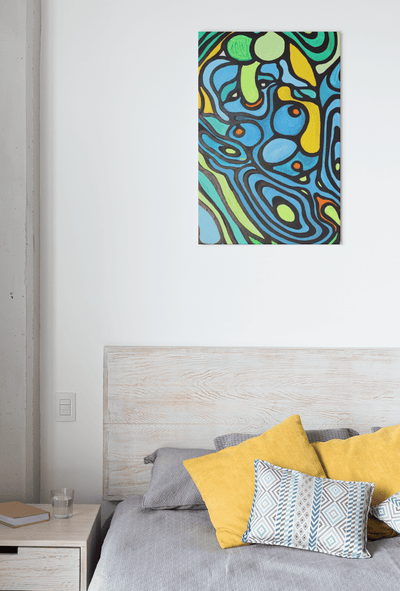 Celestial Beauty of Abstract Gaia and Uranus on the Poster - Poster - JumpingDots