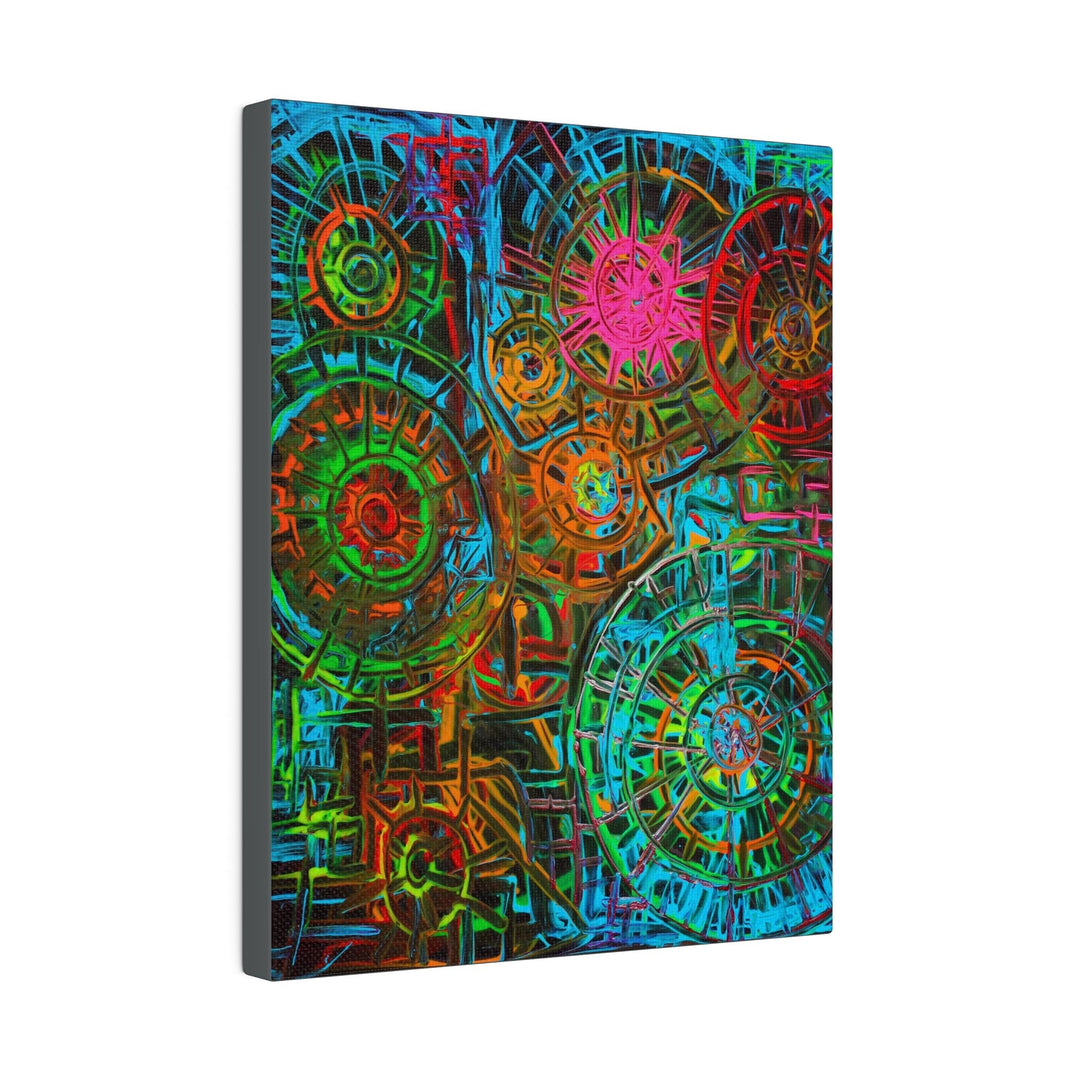 Lifecycles 4- An Abstract Robotic Journey on Canvas - Canvas - JumpingDots