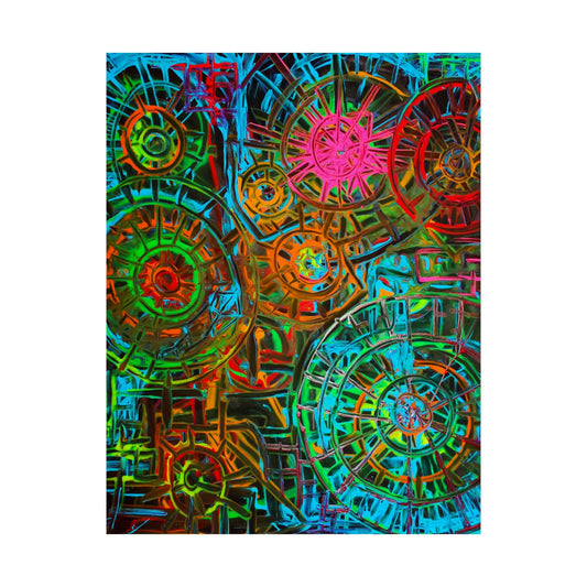 Lifecycles 4 - An Abstract Robotic Journey on the Poster - Poster - JumpingDots