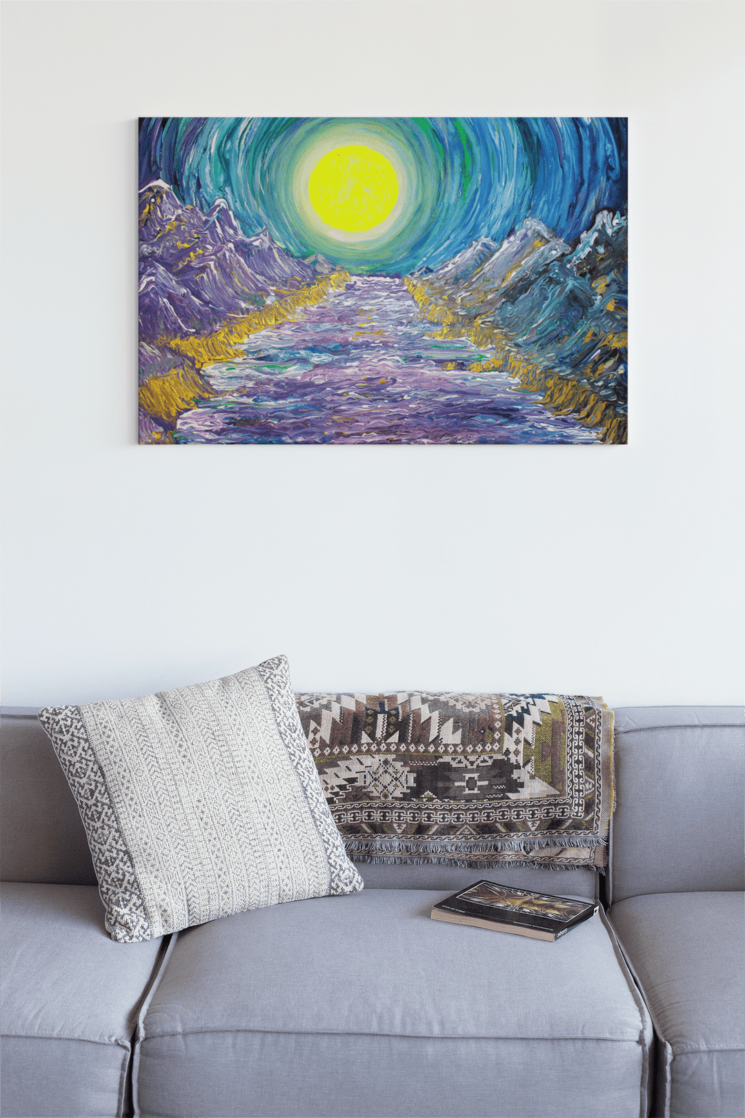 Cosmic Promenade- Starry Night River Walk on the Poster - Poster - JumpingDots